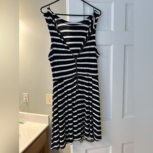 Black and White Striped Dress